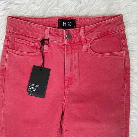 New PAIGE Hoxton Straight Ankle Jean Wildflower NWT Denim 25 - Picture 6 of 14